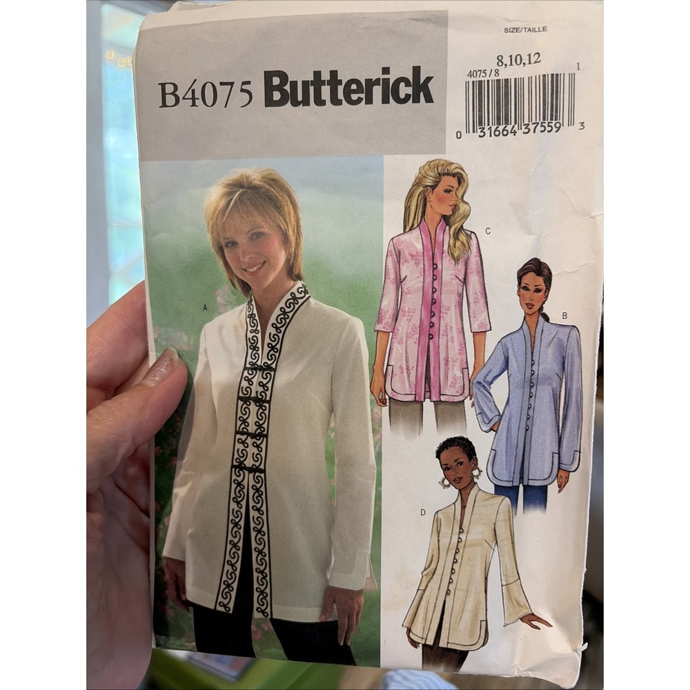 BUTTERICK B4075 LADIES Sewing Pattern (4 STYLE) TUNIC PATTERN 8-12 FF Uncut
